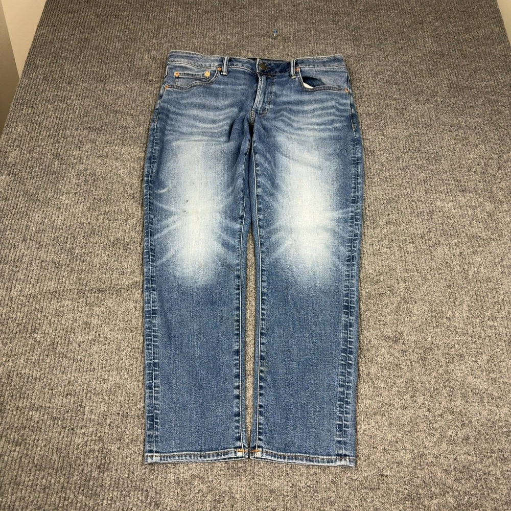 American Eagle Jeans Mens 33x30 Blue Airflex+ Stretch Medium Wash Tapered Leg